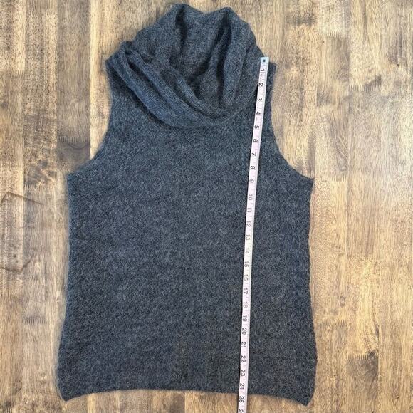 Linda Allard Ellen Tracy Women’s VTG Mohair Cowl Neck Tank Sweater Gray Size S - Picture 5 of 8